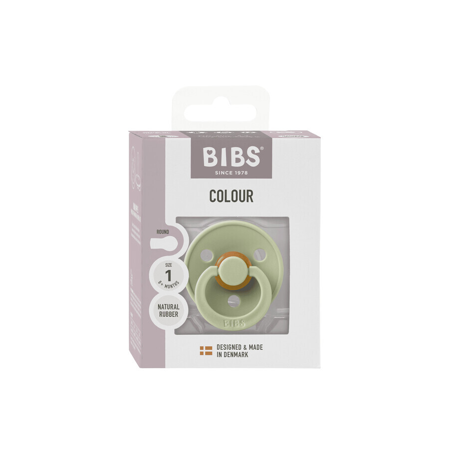 Bavaglini Colore, ciuccio, gomma, rotondo, taglia 1, Salvia, dalla nascita, 1 pz.
