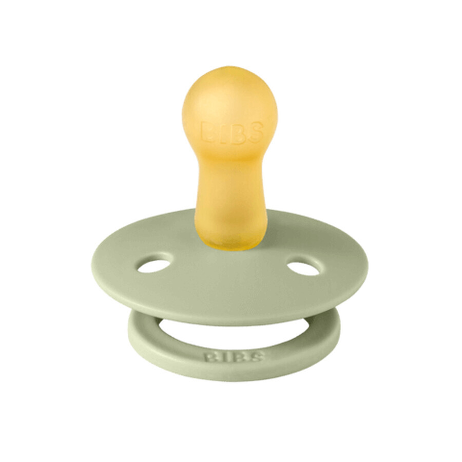 Bibs Colour, pacifier, rubber, round, size 2, Sage, from 6 months, 1 pc