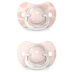 Suavinex Dreams SX Pro, physiologic dummy, silicone, pink, 0-6 months, 2 pieces Suavinex Dreams SX Pro, physiologic dummy, silicone, pink, 0-6 months, 2 pieces