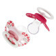 NUK Signature, pacifier, silicone, anatomical, pink, 6-18 months, 2 pieces