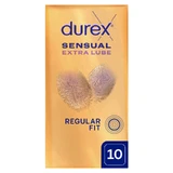 Durex Sensual Extra Lube, preservativos extra humedecidos, 10 unidades