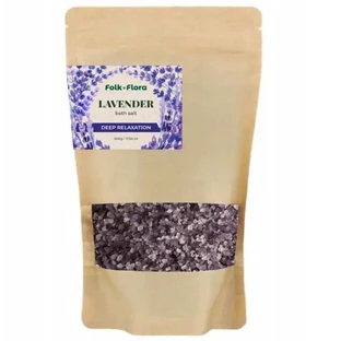 Folk & Flora, badzout, lavendel, 500 g