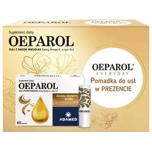 Oeparol Set, Teunisbloemzaadolie, 60 capsules + Everyday Lip Protection Lipstick, 4,8 g gratis