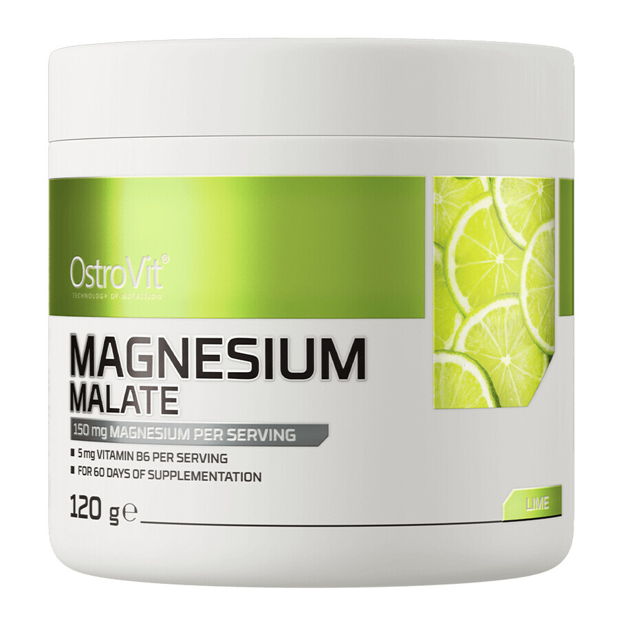 OstroVit Magnesium malate, lime flavor, 120 g