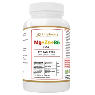 AltoPharma Magnesium + Zinc + Vitamin B6, 120 tablets