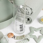Lätzchen Babyflasche, Glasflasche mit langsam fließendem Gummisauger, Salbei, ab Geburt, 110 ml Lätzchen Babyflasche, Glasflasche mit langsam fließendem Gummisauger, Salbei, ab Geburt, 110 ml