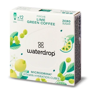 Waterdrop Microdrink Focus, Cubo hidratante vitaminado, lima-limón, 12 unidades