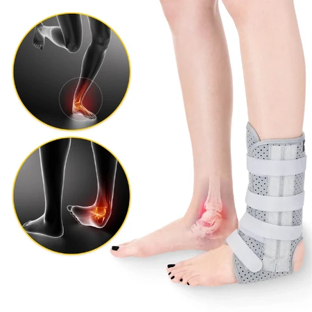 4Fizjo ankle orthosis with lateral reinforcement, gray, 1 pc