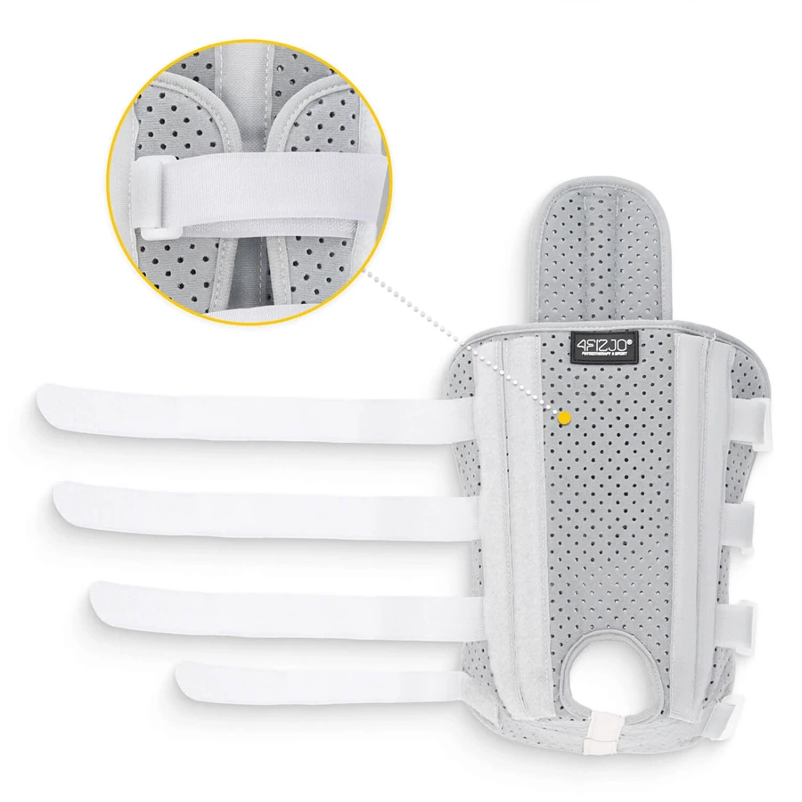 4Fizjo ankle orthosis with lateral reinforcement, gray, 1 pc