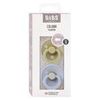 Bibs Colour, pacifier, rubber, round, size 1, Khaki & Dusty Blue, from birth, 2 pieces Bibs Colour, pacifier, rubber, round, size 1, Khaki & Dusty Blue, from birth, 2 pieces