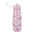 NUK Mini-Me FLip, 2 in 1 bottle with mouth, pink, from 12 months, 450 ml