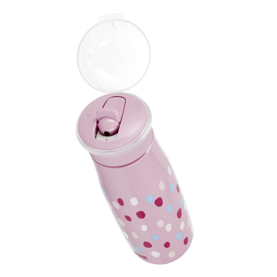 NUK Mini-Me FLip, 2 in 1 bottle with mouth, pink, from 12 months, 450 ml