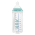 NUK Anti-Collic Professional, biberón anticólico con cuello ancho, con indicador de temperatura, con tetina de silicona, talla M, 0-6 meses, 741148I, 300 ml NUK Anti-Collic Professional, biberón anticólico con cuello ancho, con indicador de temperatura, con tetina de silicona, talla M, 0-6 meses, 741148I, 300 ml