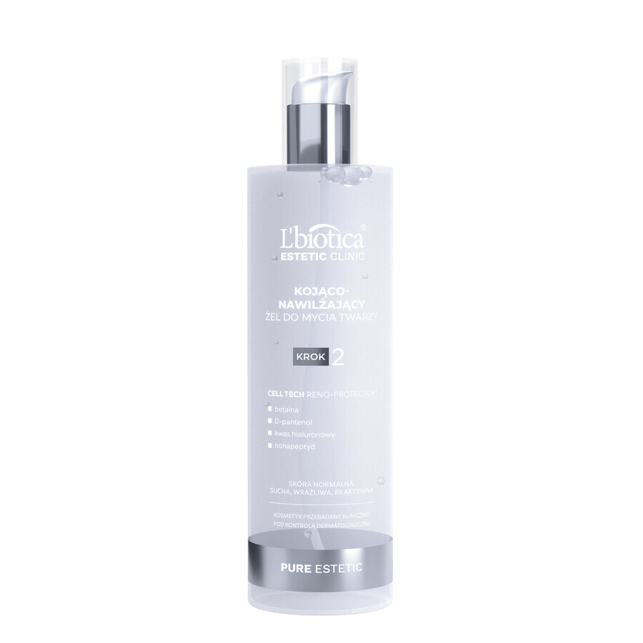 Clínica Estética L'Biotica Gel lavacara puro, calmante e hidratante, 200 ml + loción micelar limpiadora e iluminadora, 50 ml gratis