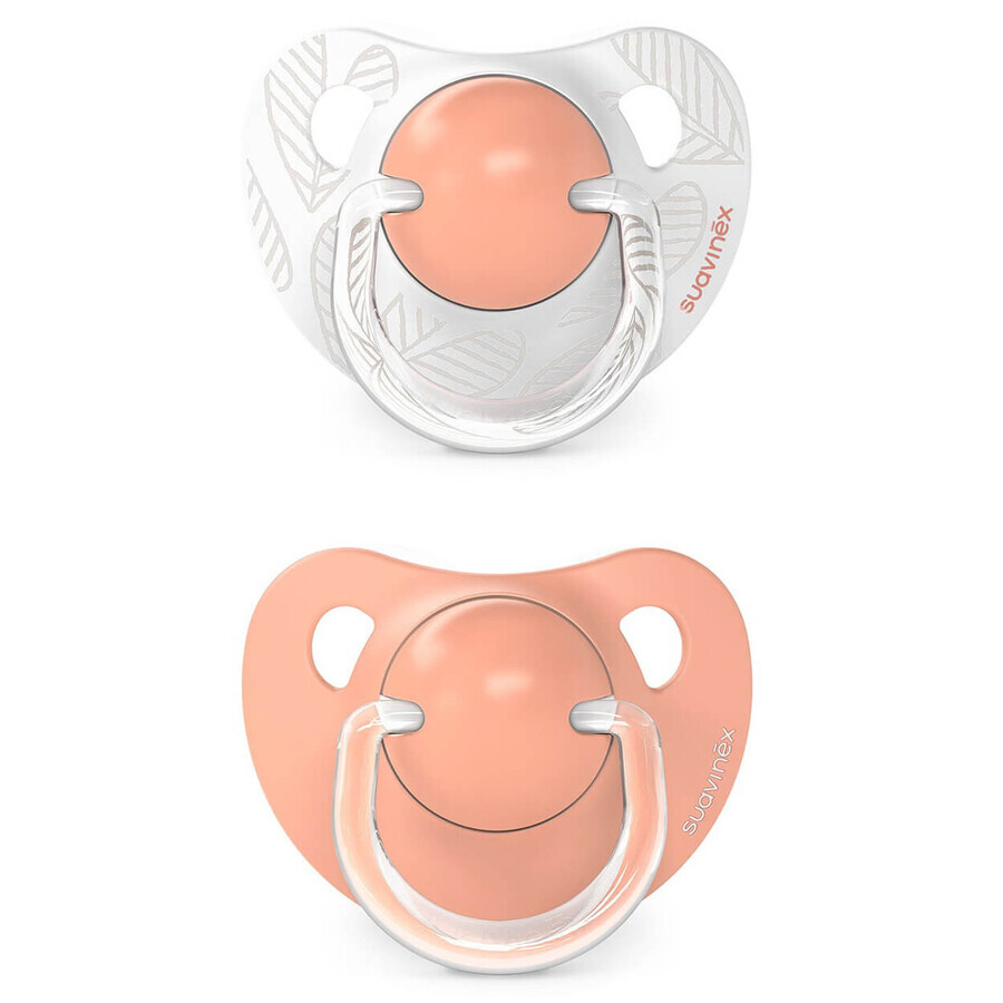 Suavinex Dreams, anatomical dummy, silicone, peach, 6-18 months, 2 pieces