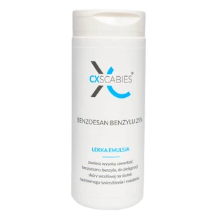 CxScabies Benzyl Benzoate 25%, émulsion légère, pour la gale et les démangeaisons, 100 ml