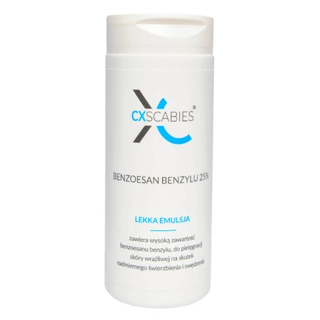 CxScabies Benzyl Benzoate 25%, émulsion légère, pour la gale et les démangeaisons, 100 ml