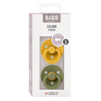 Bibs Colour, pacifier, rubber, round, size 2, Honey Bee & Olive, from 6 months, 2 pieces Bibs Colour, pacifier, rubber, round, size 2, Honey Bee & Olive, from 6 months, 2 pieces