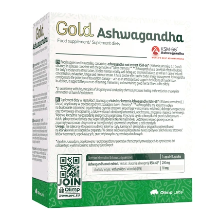 Olimp Gold Ashwagandha, 30 capsules PACKAGE DEFECTED