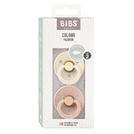 Slabbetjes Kleur, fopspeen, rubber, symmetrisch, maat 2, Ivory & Blush, vanaf 6 maanden, 2 stuks Slabbetjes Kleur, fopspeen, rubber, symmetrisch, maat 2, Ivory & Blush, vanaf 6 maanden, 2 stuks
