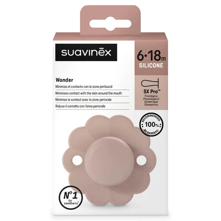 Suavinex Wonder SX Pro, mannequin, silicone, rose, 6-18 mois, 1 pièce