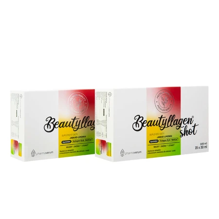 Beautyllagen Shot, appel- en limoensmaak, 30 ml x 30 eenheden
