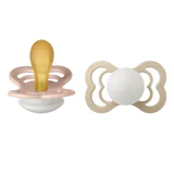 Slabbetjes Supreme Night Glow, speen, rubber, symmetrisch, glow in the dark, maat 2, Blush & Vanilla, vanaf 6 maanden, 2 stuks