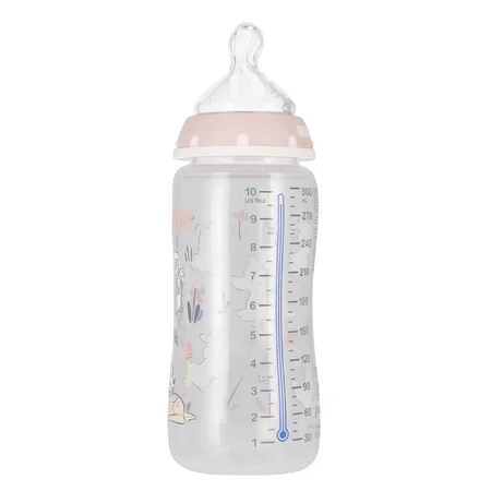 NUK First Choice+ Disney, antikoliekfles met temperatuurindicator en siliconenspeen, Bambi, maat M, 741997, 6-18 maanden, 300 ml