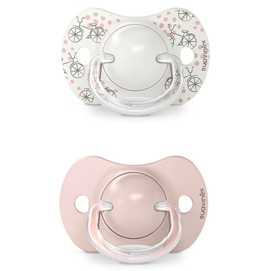 Suavinex Un paseo por el parque SX Pro, chupete fisiológico, silicona, rosa, 0-6 meses, 2 piezas