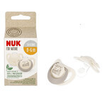 NUK For Nature, pacifier, silicone, anatomical, ash gray, 0-6 months, 2 pieces