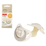 NUK For Nature, pacifier, latex, anatomical, ash gray, 0-6 months, 2 pieces