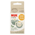 NUK For Nature, chupete, látex, anatómico, verde, 0-6 meses, 2 piezas NUK For Nature, chupete, látex, anatómico, verde, 0-6 meses, 2 piezas