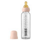 Biber&#243;n Bibs, biber&#243;n de vidrio con tetina de goma de flujo lento, Blush, desde el nacimiento, 225 ml