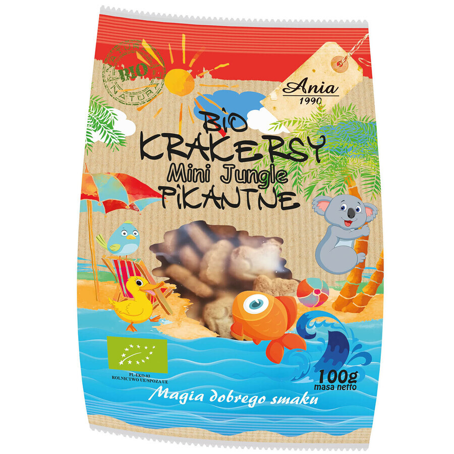 Cumpără Ania Mini Jungle Bio Spicy Crackers, 100 g Ania Mini Jungle Bio Spicy Crackers, 100 g