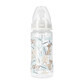 NUK First Choice+, biber&#243;n antic&#243;licos con indicador de temperatura y tetina de silicona, Disney Rey Le&#243;n, talla M, 6-18 meses, 300 ml