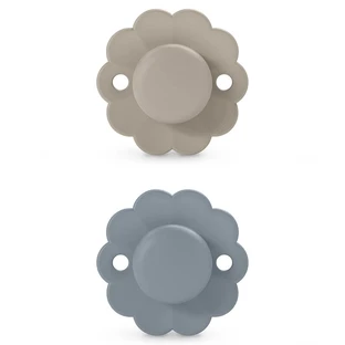 Suavinex Wonder SX Pro, chupete fisiológico, silicona, gris, azul marino, 6-18 meses, 2 piezas