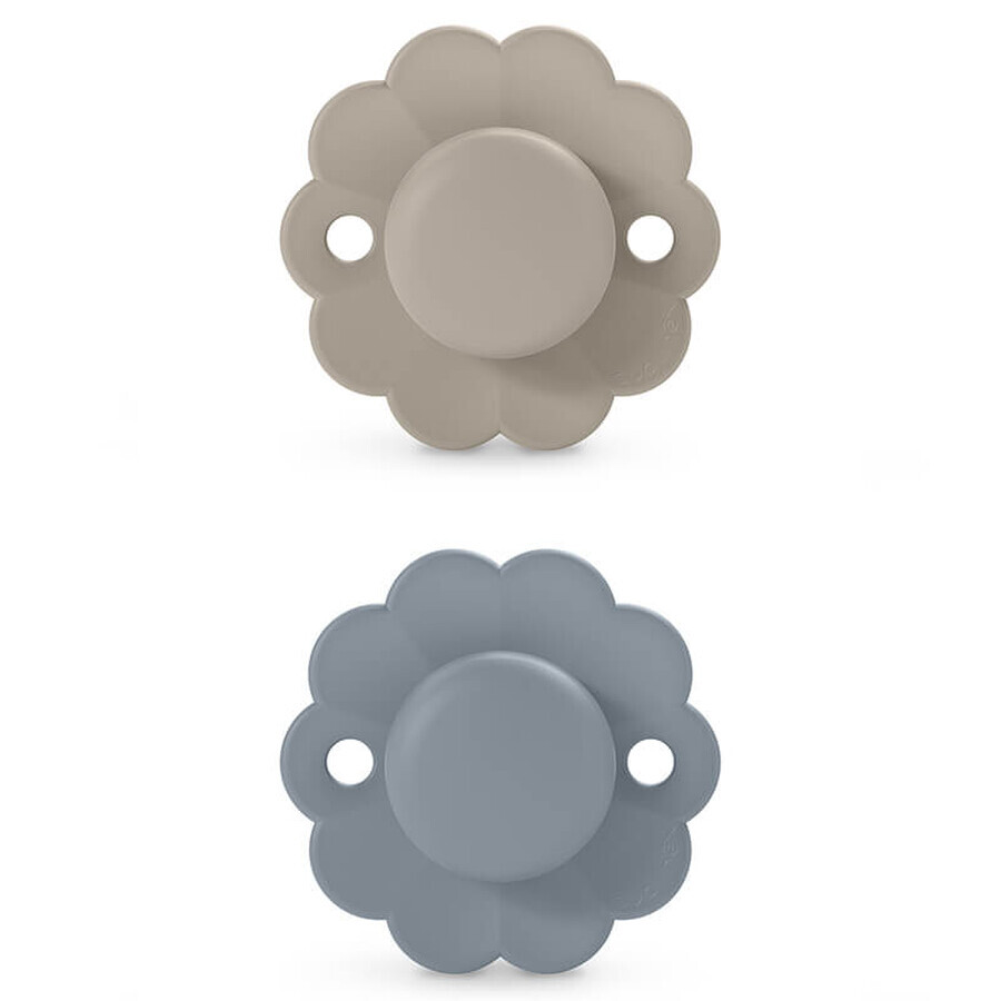 Suavinex Wonder SX Pro, ciuccio fisiologico, in silicone, grigio, navy, 6-18 mesi, 2 pezzi