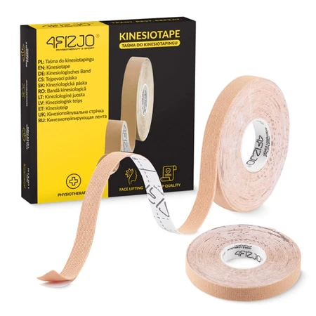 4Fizjo, kinesiotaping tape, beige, 1 cm x 5 m