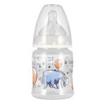 NUK First Choice+ Winnie the Pooh, biberon cu tetină din silicon M, Măgar, cenușă, 0-6 luni, 150 ml NUK First Choice+ Winnie the Pooh, biberon cu tetină din silicon M, Măgar, cenușă, 0-6 luni, 150 ml