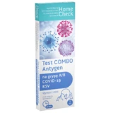 Home Check Combo Influenza A/B + COVID-19/RSV test antigen pentru 4 virusuri, test casetă, 1 buc