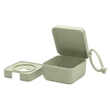 Slabbetjes Speendoos, fopspeenhouder, Sage, 1 stuk