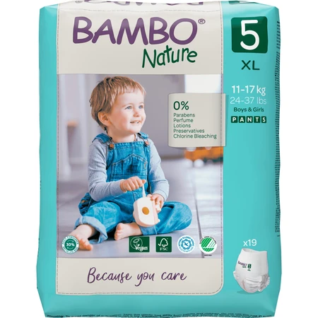 Bambo Nature, couches, taille 5, 11-17 kg, 19 pcs