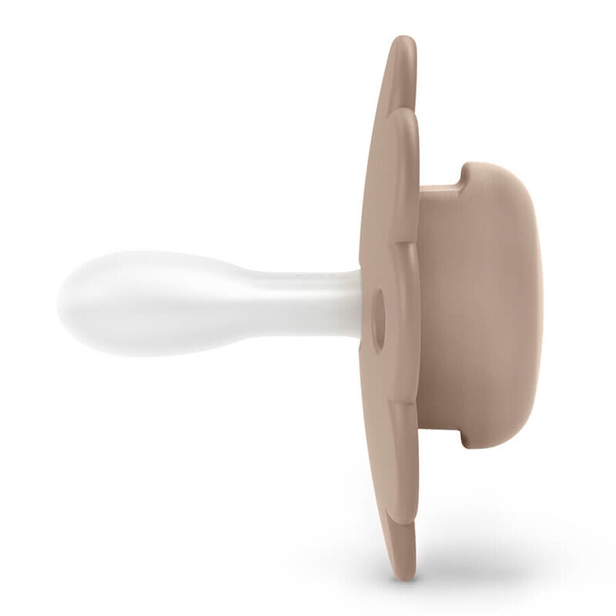 Suavinex Wonder SX Pro, physiologischer Schnuller, Silikon, braun, 6-18 Monate, 1 Stück