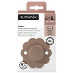 Suavinex Wonder SX Pro, physiologischer Schnuller, Silikon, braun, 6-18 Monate, 1 Stück Suavinex Wonder SX Pro, physiologischer Schnuller, Silikon, braun, 6-18 Monate, 1 Stück