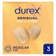 Durex Sensual No Latex, latex-free condoms, 3 pieces