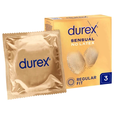 Durex Sensual No Latex, latex-free condoms, 3 pieces