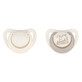 NUK For Nature, pacifier, latex, anatomical, ash gray, 6-18 months, 2 pieces