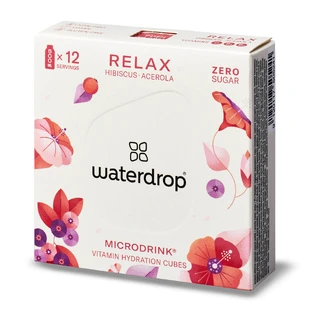 Waterdrop Microdrink Relax, Hydratationsriegel mit Vitaminen, Hibiskus und Acerola, 12 Stück