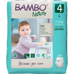 Bambo Nature, pañales, talla 4, 7-12 kg, 20 unidades
