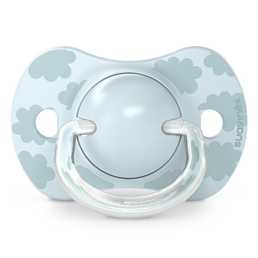 Suavinex Dreams SX Pro, ciuccio fisiologico, silicone, blu, 0-6 mesi, 2 pezzi